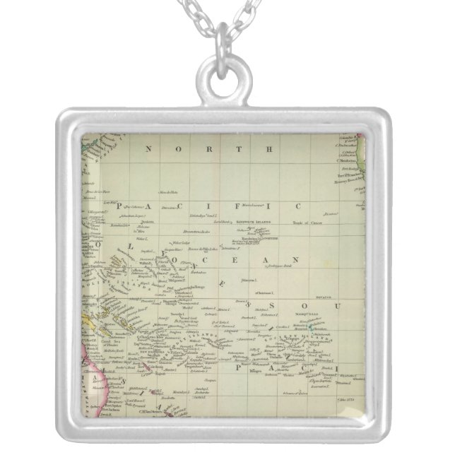 Pacific Ocean 11 Silver Plated Necklace (Front)