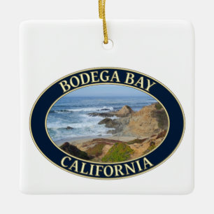 Pacific Ocean at Bodega Bay, California Ceramic Ornament