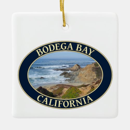 Pacific Ocean at Bodega Bay California Ceramic Ornament