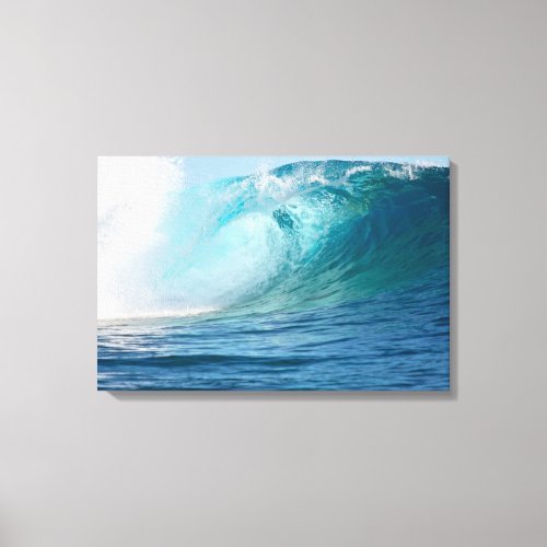 Pacific ocean big wave breaking canvas print