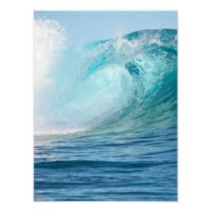 Pacific ocean big wave breaking vertical photo
