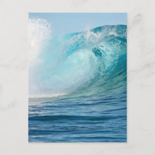 Pacific ocean big wave breaking vertical postcard