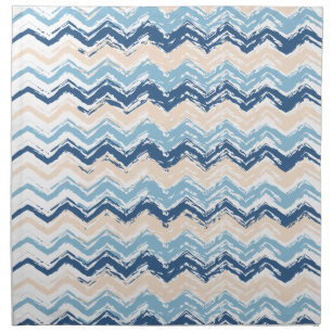 Pacific Ocean Chevron Pattern Napkin