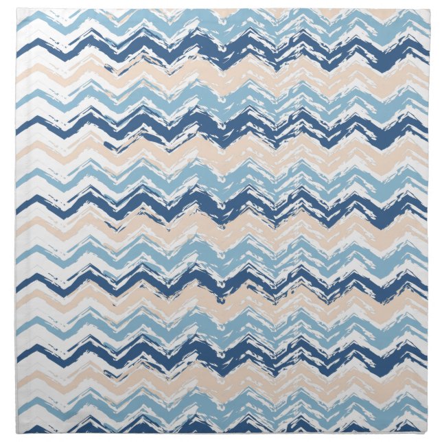 Pacific Ocean Chevron Pattern Napkin (Front)