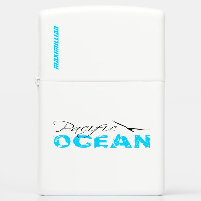 Pacific Ocean customizable personal elegant Zippo Lighter (Front)