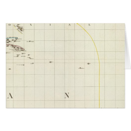 Pacific Ocean Engraved Map Cards (Front Horizontal)