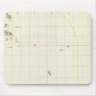 Pacific Ocean Engraved Map Mouse Pad