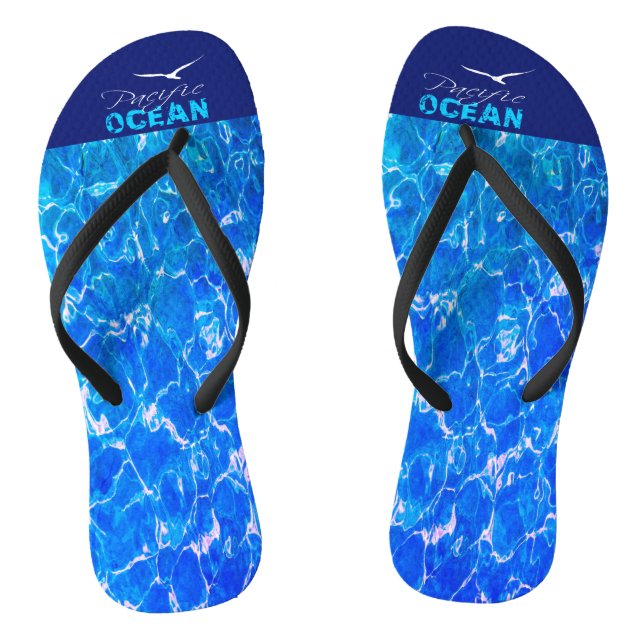 Pacific Ocean Flip Flops (Footbed)