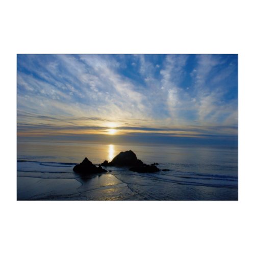 Pacific Ocean Golden Hour   _  Acrylic Sunset Acrylic Print