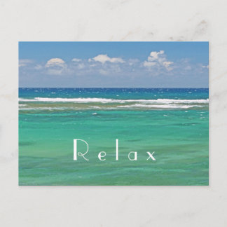PACIFIC OCEAN IN HAWAII "CALMING BLUES AND GREENS" POSTCARD