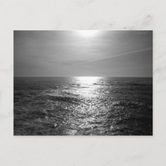 Pacific Ocean in Monochrome Postcard
