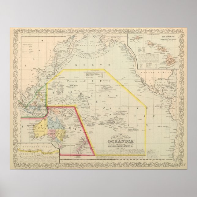 Pacific Ocean including Oceania Poster (Front)