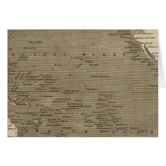 Pacific Ocean Map by Arrowsmith Cards (Front Horizontal)
