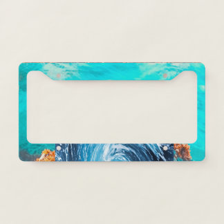 Pacific Ocean Splash License Plate Frame