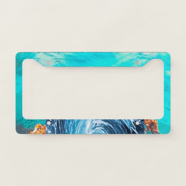 Pacific Ocean Splash License Plate Frame (Front)