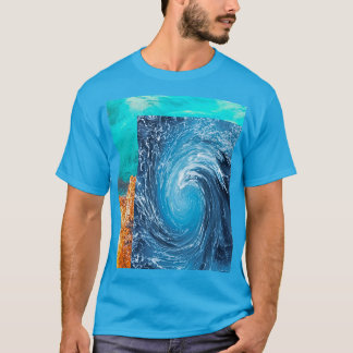 Pacific Ocean Splash Mens Teal T-Shirt