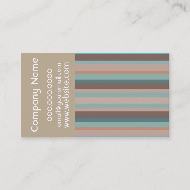 Pacific Ocean Stripes Business Card (Front)