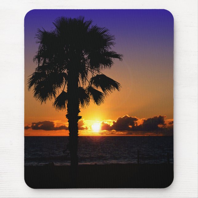 Pacific Ocean Sunset Mouse Pad (Front)