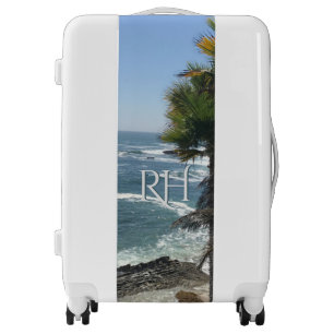 Pacific Ocean View Custom Monogram Luggage