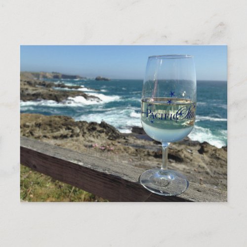 Pacific Ocean Wine Tasting Postcard