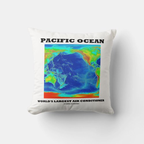 Pacific Ocean Worlds Largest Air Conditioner Throw Pillow