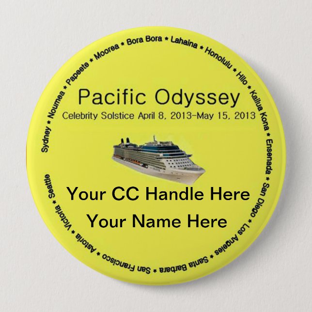 Pacific Odyssey Souvenir Button (Front)