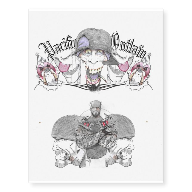 Pacific Outlaw Temporary Tattoos (Front)