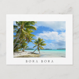 Pacific palm beach at Bora Bora Postcard