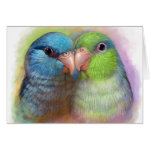 Pacific Parrotlet Parrot Realistic Painting Greeting Card