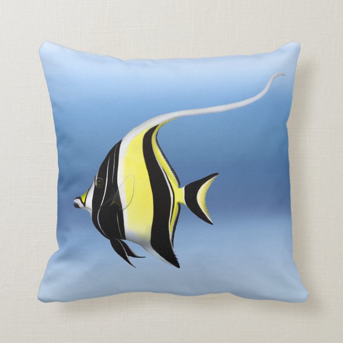 Pacific Reef Moorish Idol Fish Pillow