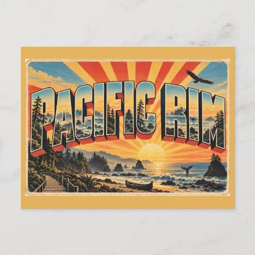 Pacific Rim National Park Reserve Beach Rainforest Postcard