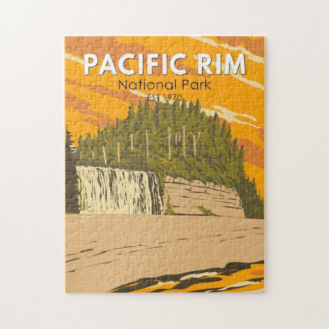 Pacific Rim National Park Reserve Travel Vintage Jigsaw Puzzle (Vertical)