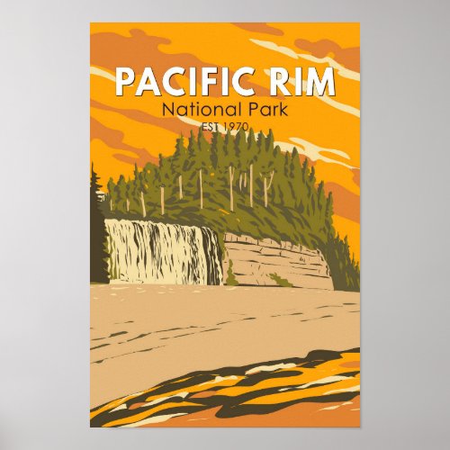Pacific Rim National Park Reserve Travel Vintage Poster