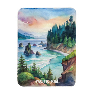 Pacific Rim National Park Watercolor Painting Magnet
