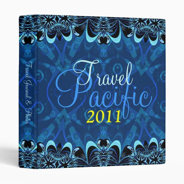 Pacific Seas Island Blue Batik Binder (Front/Spine)