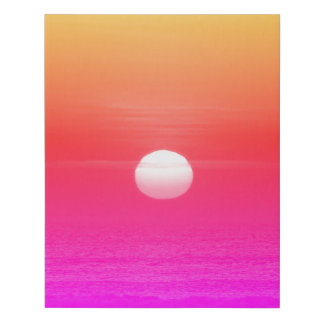 Pacific Sunset Beach Photo Faux Canvas Print