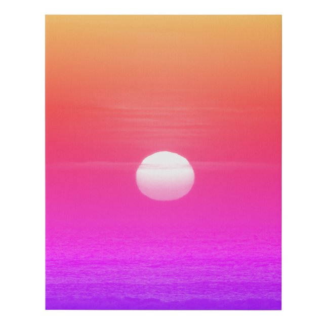 Pacific Sunset Beach Photo   Faux Canvas Print (Front)