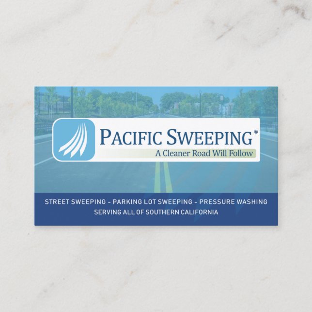 Pacific Sweeping - Mobile Phone Business Card (Front)