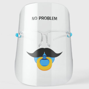 Pacifier - Big Baby - Mustache - No Problem Face Shield