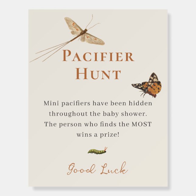 Pacifier Hunt Baby Shower Game  Foam Board (Front)