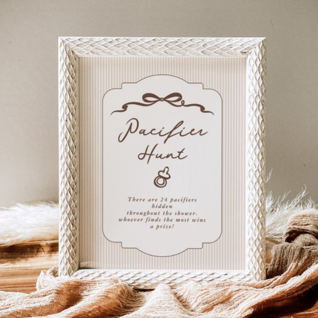 Pacifier Hunt Bebe Cafe Hand drawn Gender neutral Poster (Creator Uploaded)