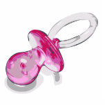 Pacifier Ornament<br><div class="desc">This photo sculpture ornament is a pink baby pacifier.</div>