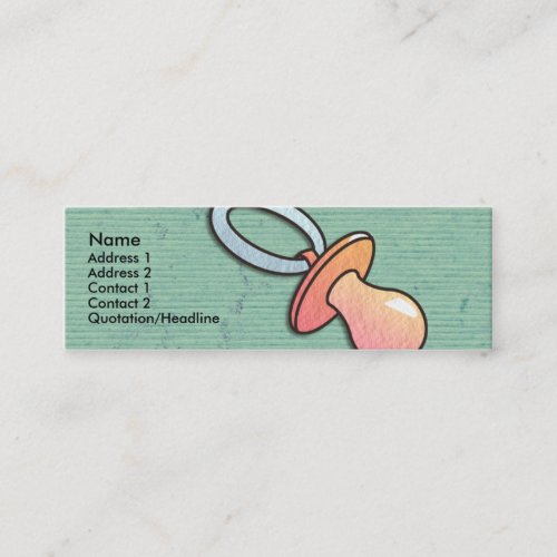 Pacifier Skinny Profile Cards Business Card