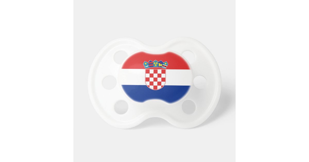 Pacifier with flag of Croatia | Zazzle