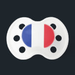 Pacifier with flag of France<br><div class="desc">Elegant, patriotic Pacifier with Flag of France. This product its customizable.</div>