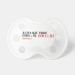 Laurenjade yusuf Jodrell rd  Pacifiers