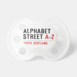 Alphabet  Street  Pacifiers