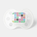 ABC|DEF
 .|GHIJK 
 .|LM.N|O 
 .PQRST
 UVWXYZ  Pacifiers