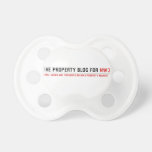 the property blog for  Pacifiers