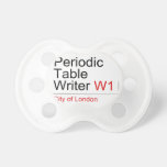 Periodic Table Writer  Pacifiers